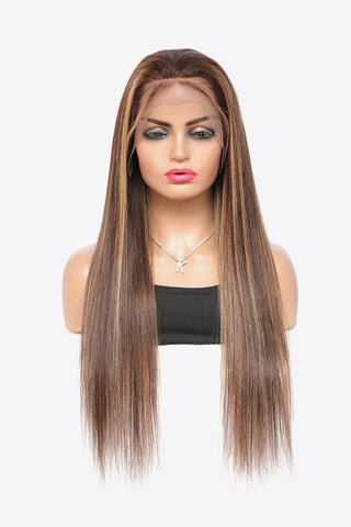 18" 160g  13*4" Lace Front Human Wigs in Brown Long 150% Density #p4/27 COCO CRESS