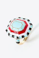 18K Gold Plated Multicolored Ring COCO CRESS