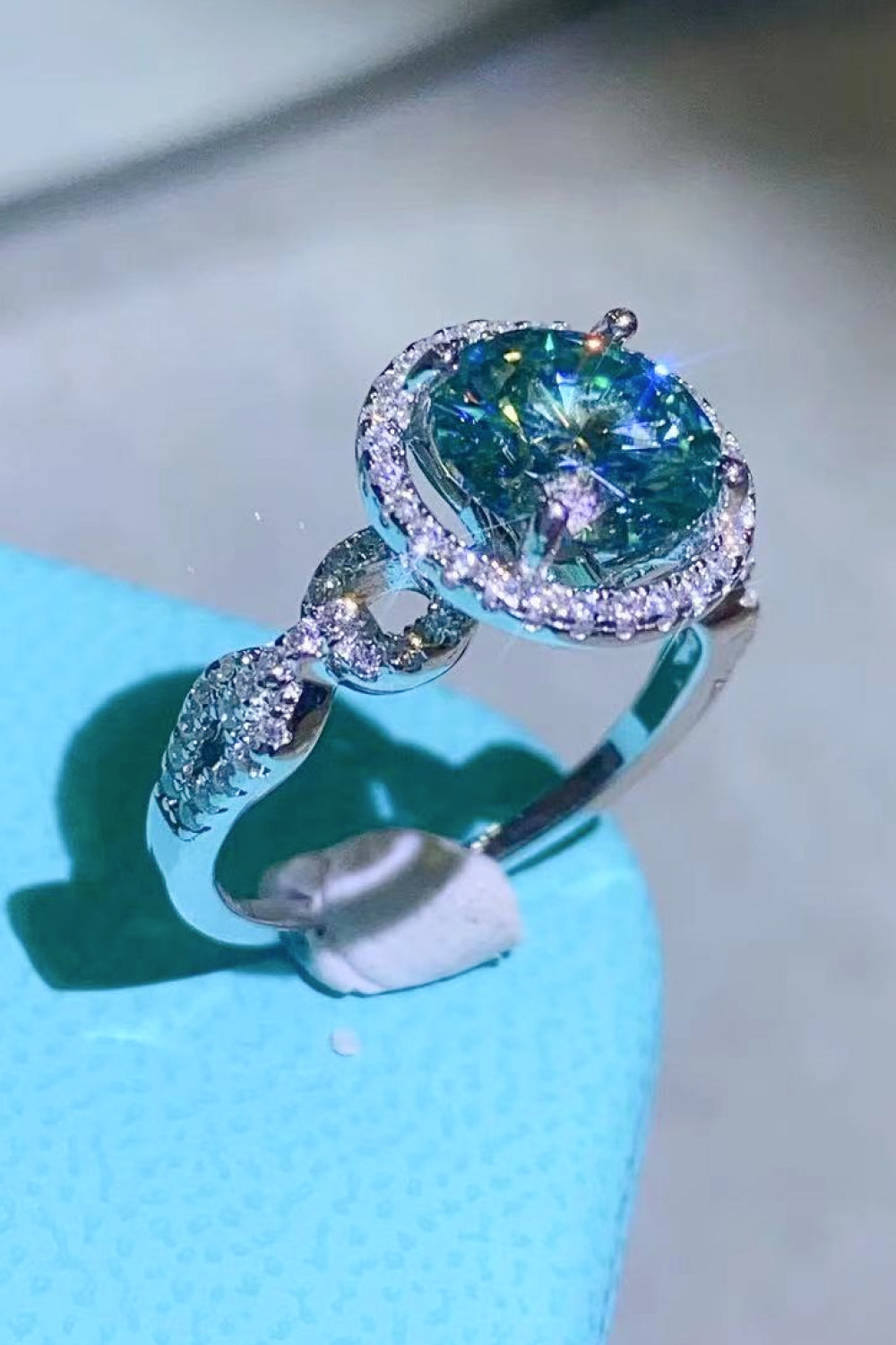 2 Carat Moissanite Emerald Green Ring COCO CRESS