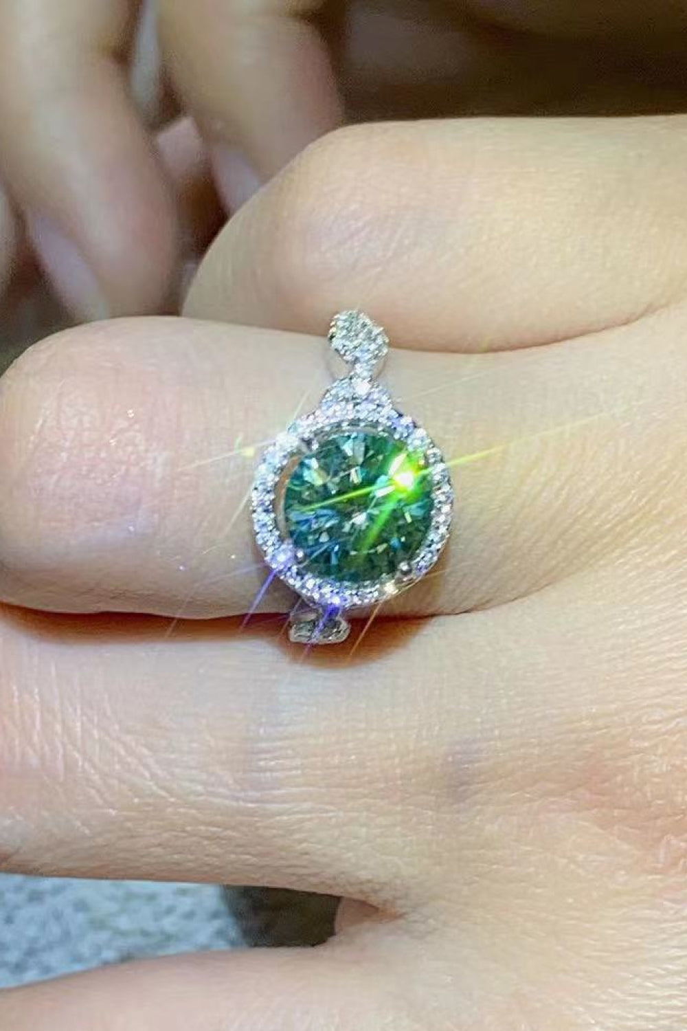 2 Carat Moissanite Emerald Green Ring COCO CRESS