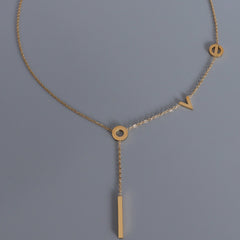 Titanium Steel Letter Necklace