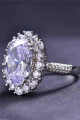 8 Carat Oval Moissanite Ring COCO CRESS