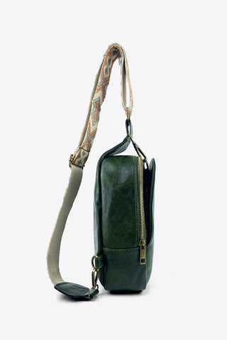 Adjustable Strap PU Leather Sling Bag COCO CRESS