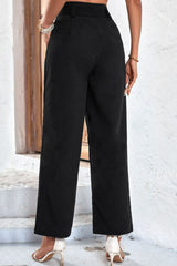 Belted High-Rise Wide Leg Pants COCO CRESS