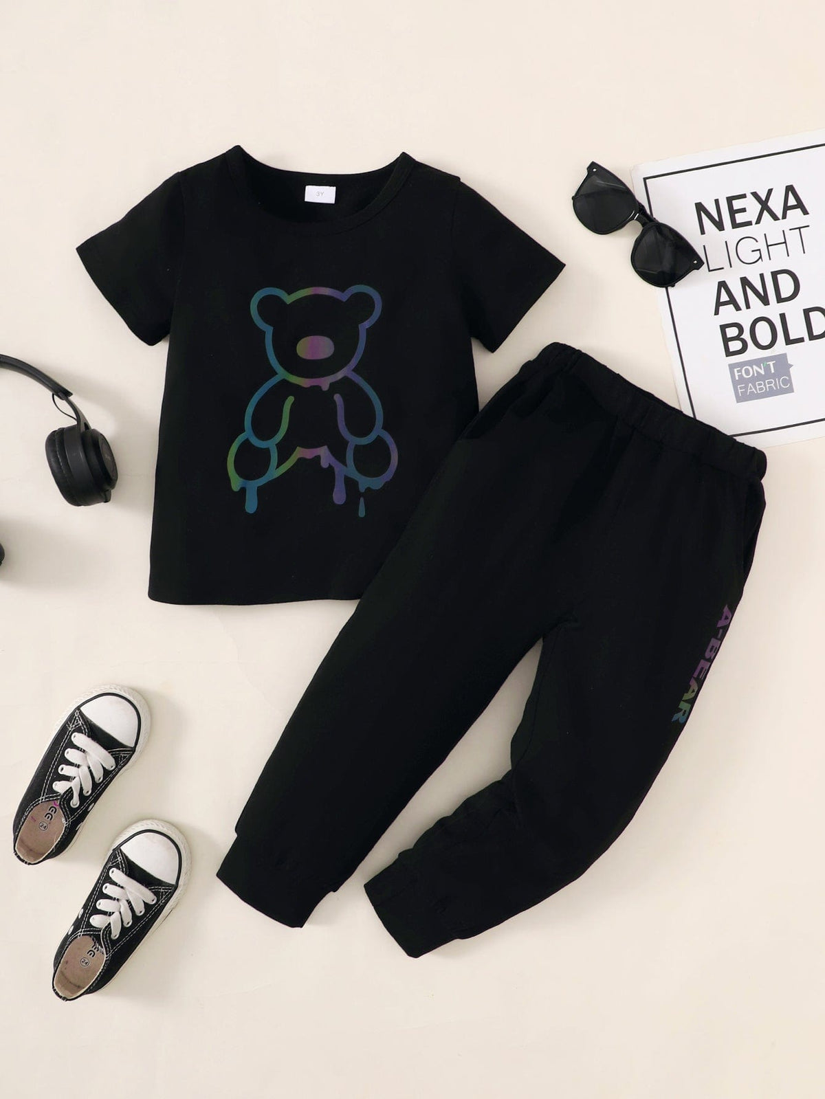 Boys Bear Graphic Tee and Joggers Set COCO CRESS