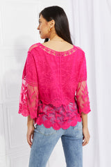 Davi & Dani Full Size Lace Oasis Top COCO CRESS