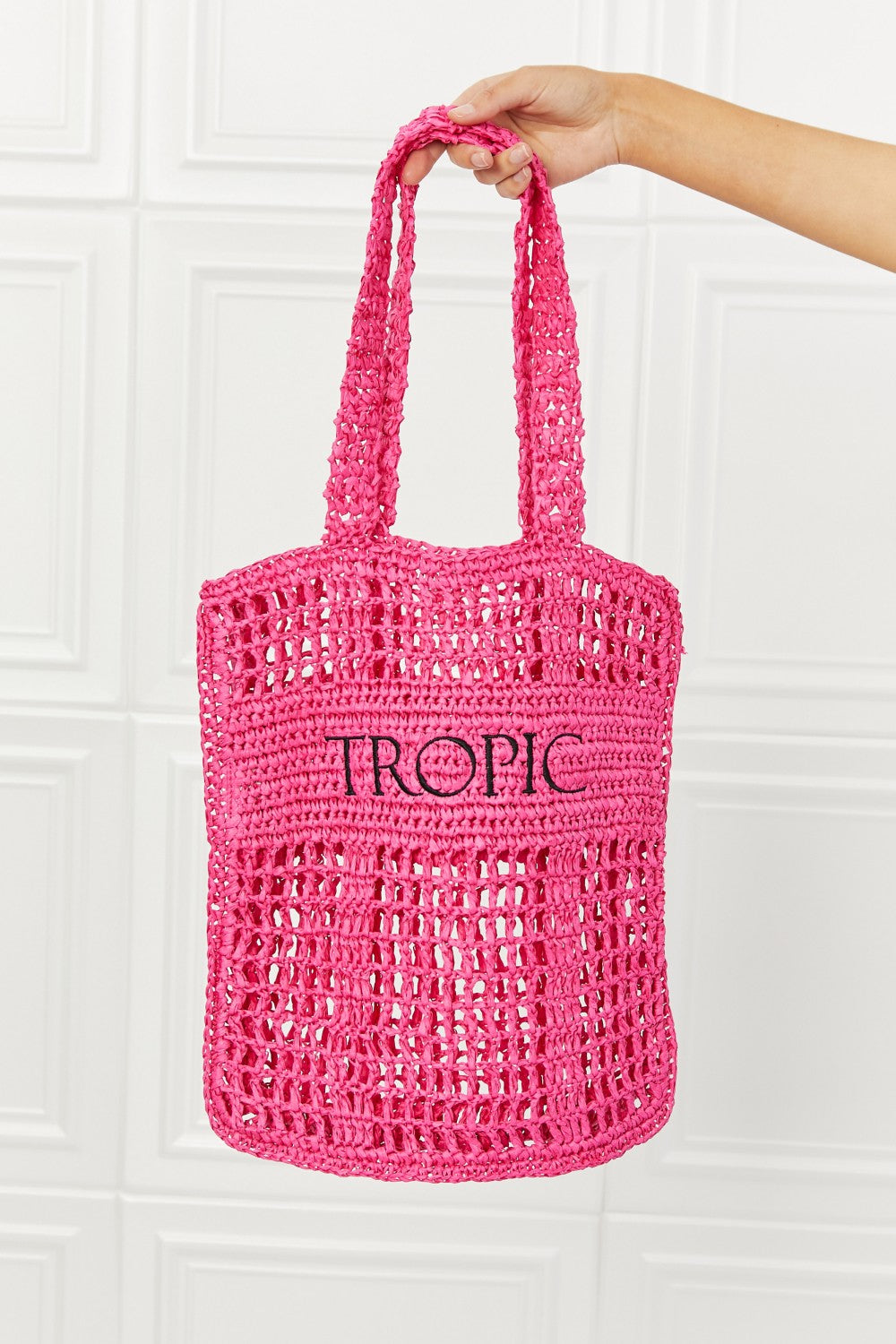 Fame Tropic Babe Staw Tote Bag COCO CRESS