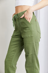 Judy Blue Full Size Drawstring Waist Pocket Jeans COCO CRESS