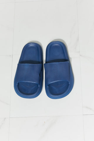 MMShoes Arms Around Me Open Toe Slide in Navy COCO CRESS