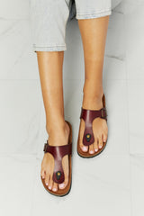 MMShoes Drift Away T-Strap Flip-Flop in Brown COCO CRESS