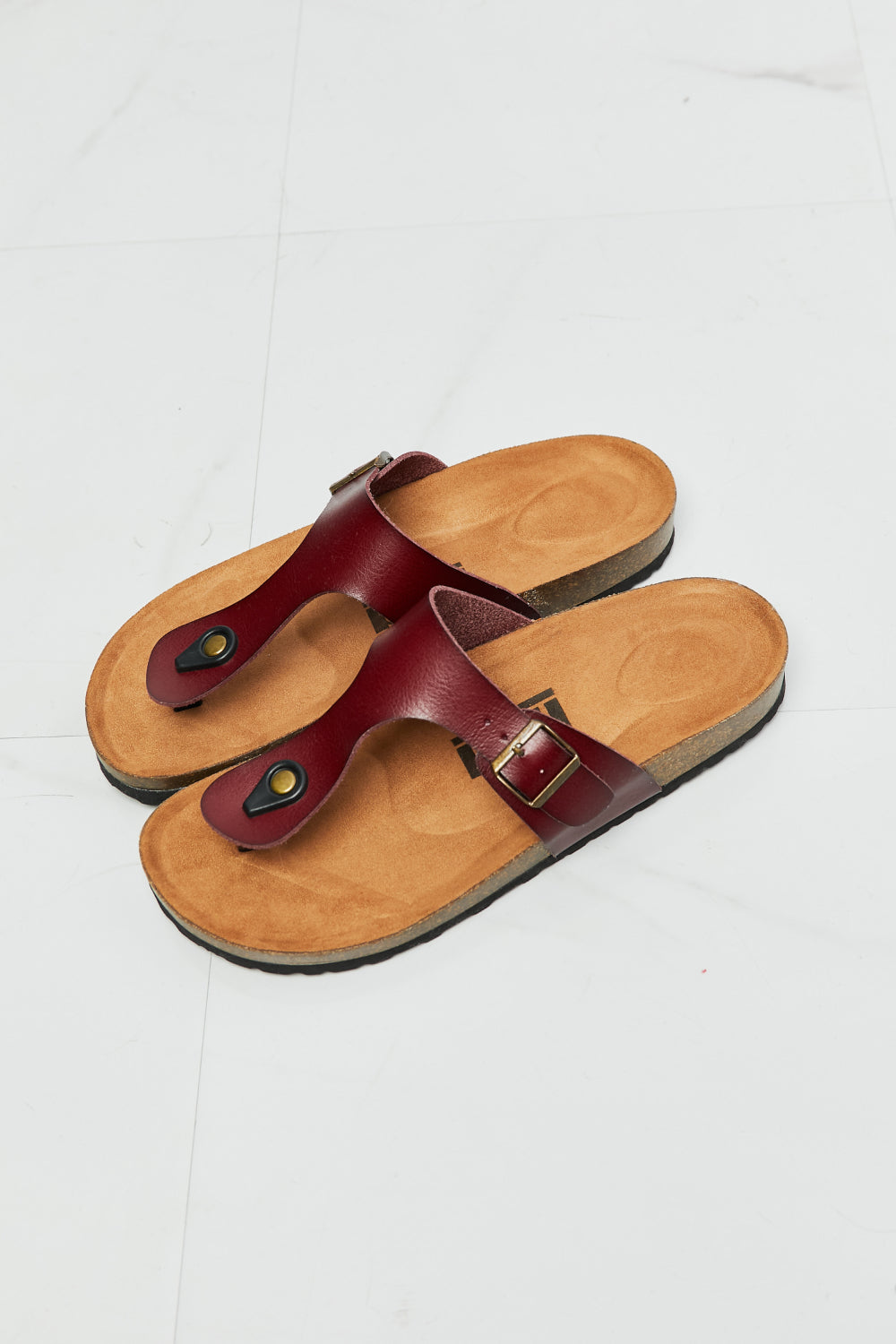 MMShoes Drift Away T-Strap Flip-Flop in Brown COCO CRESS