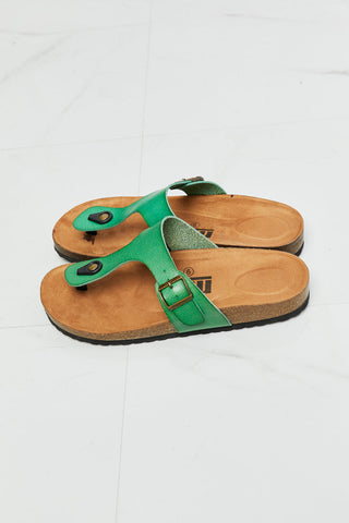 MMShoes Drift Away T-Strap Flip-Flop in Green COCO CRESS