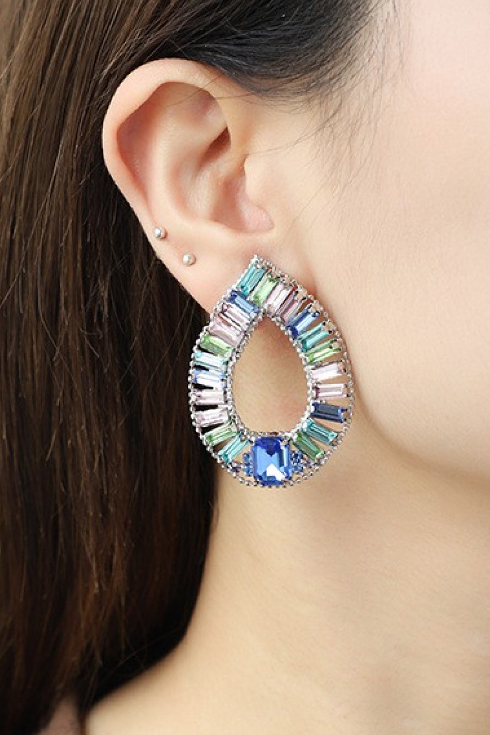 Multicolored Glass Stone Earrings COCO CRESS
