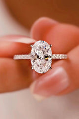 Platinum-Plated Side Stone 2 Carat Moissanite Ring COCO CRESS