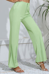 Slit High-Rise Flare Pants COCO CRESS