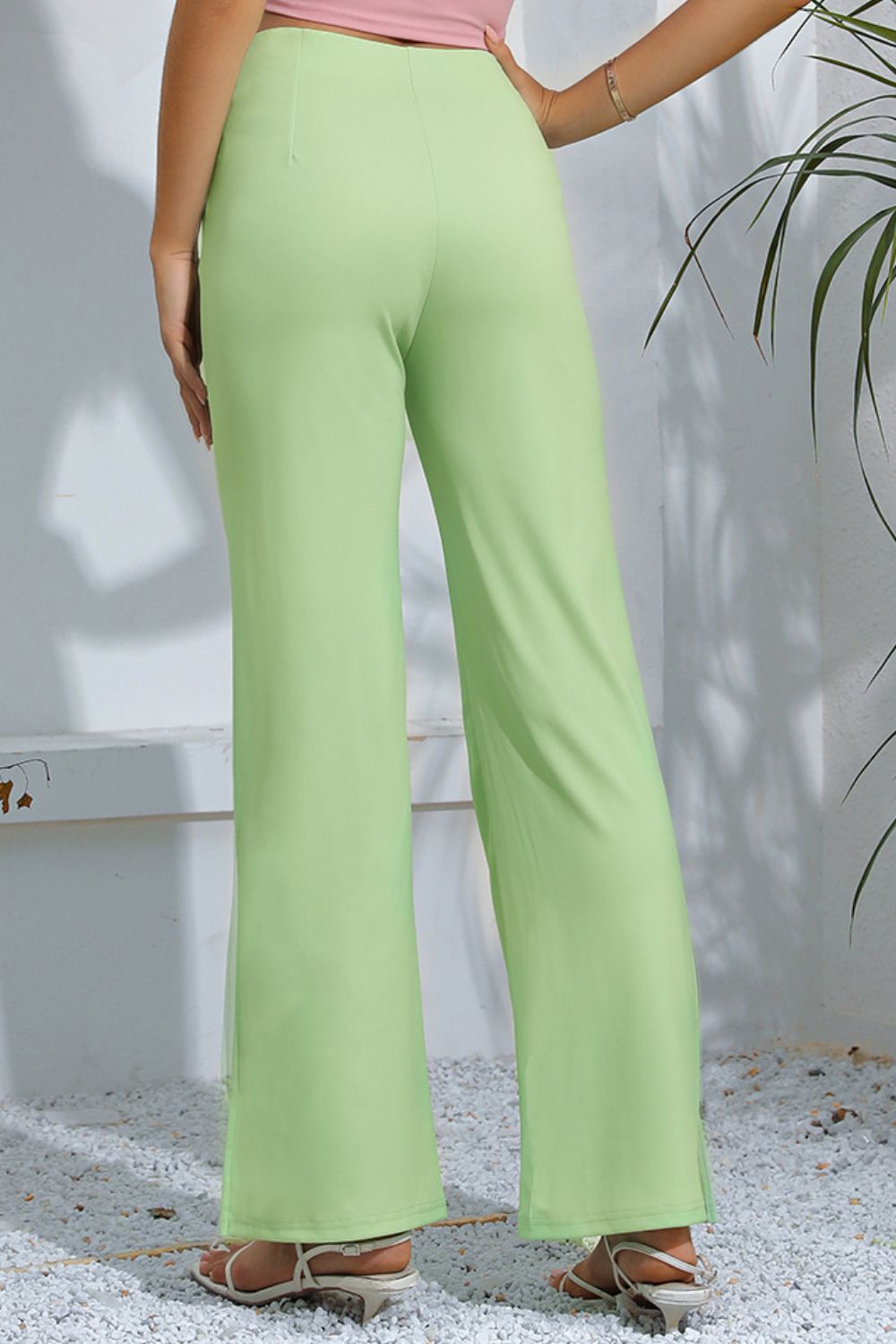 Slit High-Rise Flare Pants COCO CRESS