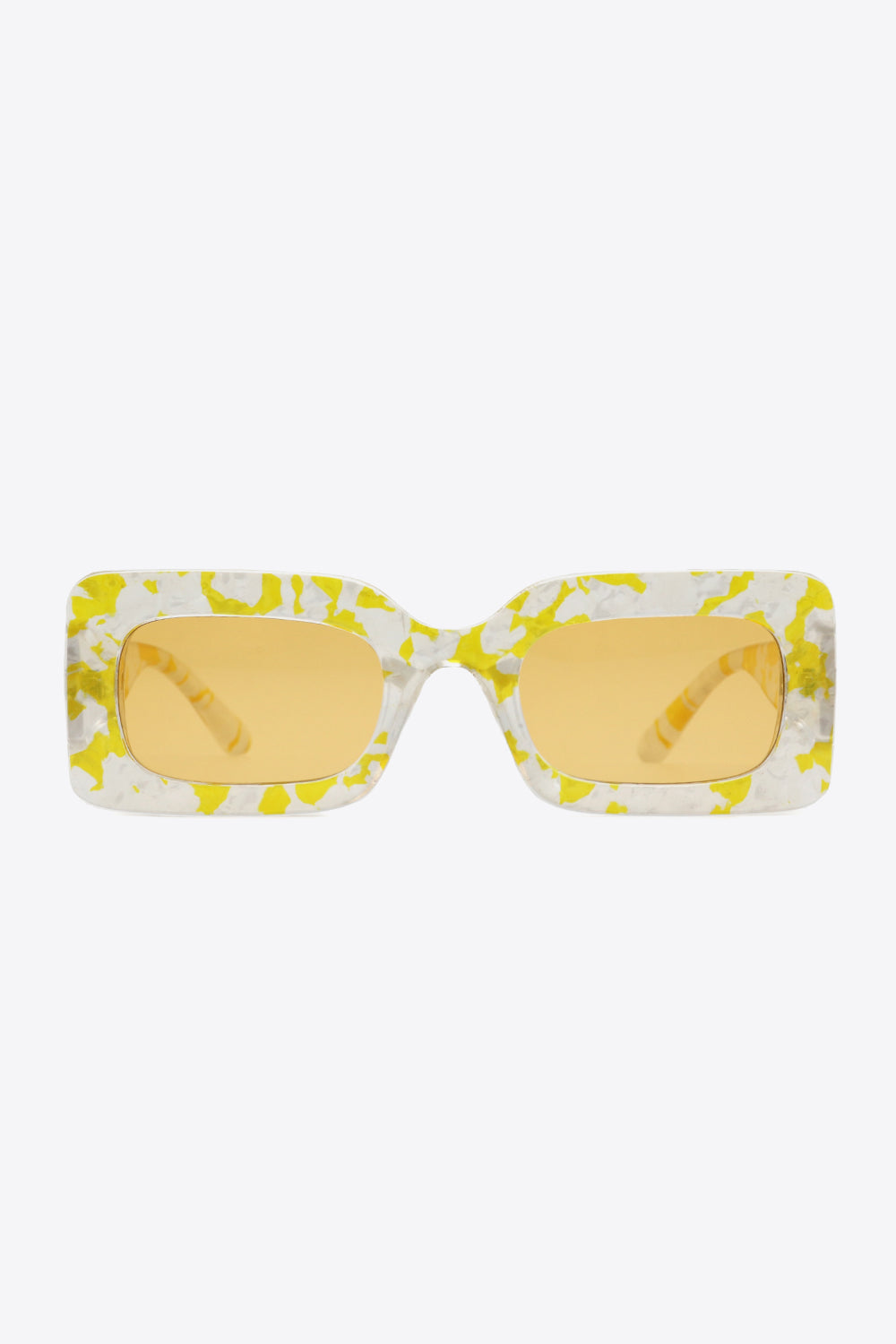 Tortoiseshell Rectangle Polycarbonate Sunglasses COCO CRESS