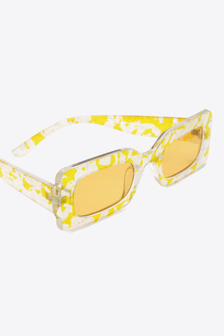 Tortoiseshell Rectangle Polycarbonate Sunglasses COCO CRESS
