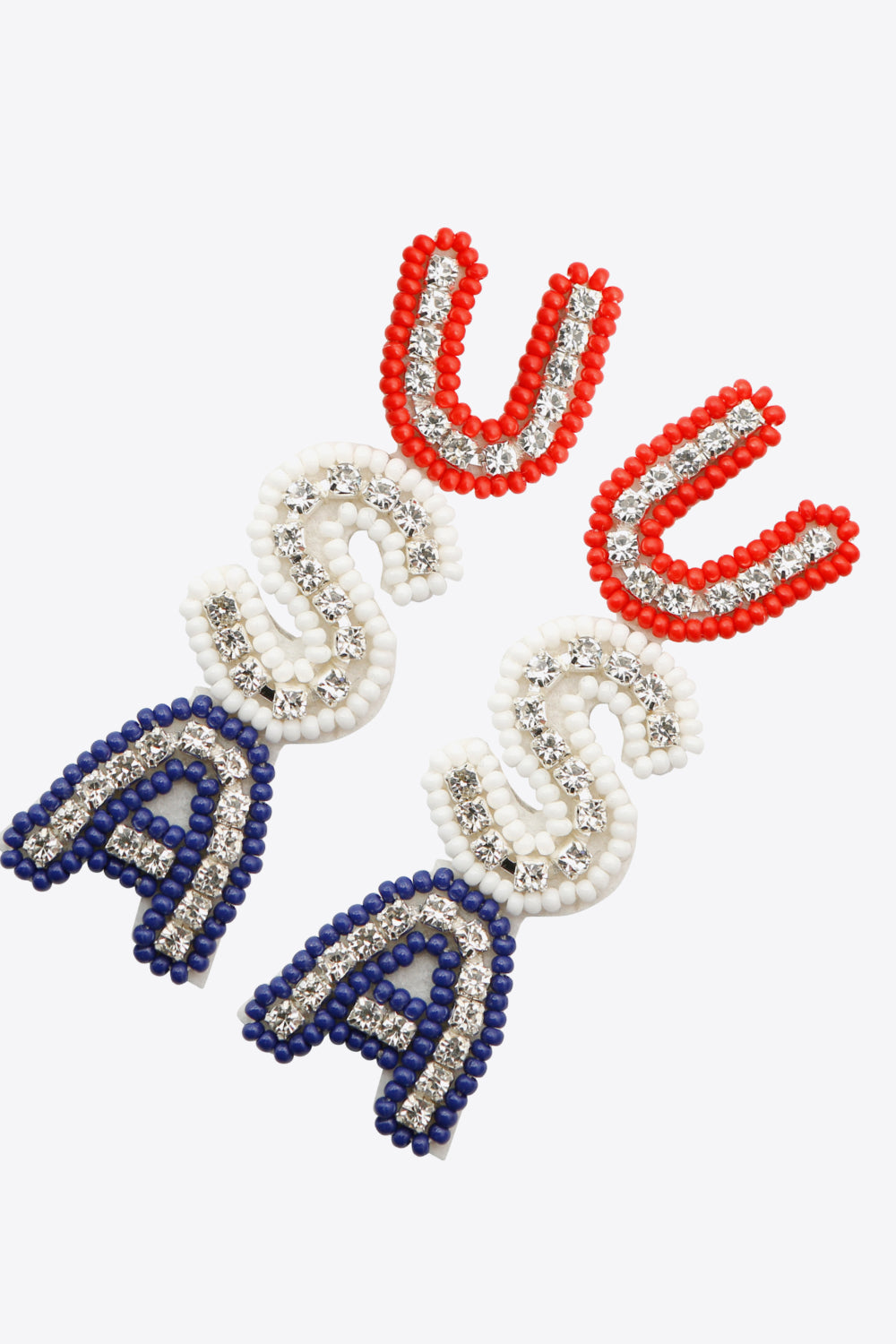USA Beaded Zircon Decor Earrings COCO CRESS