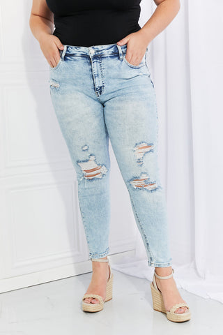 Vervet by Flying Monkey On The Road Full Size Distressed Jeans COCO CRESS