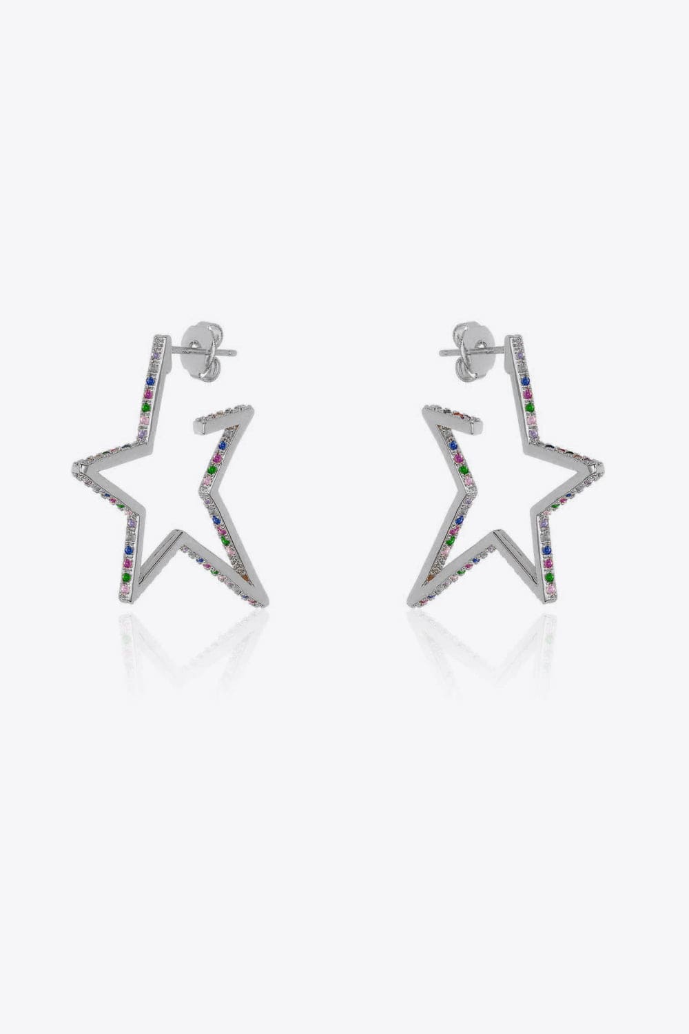 Zircon Star 925 Sterling Silver Earrings COCO CRESS